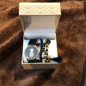 Jessica Carlyle watch/ bracelet set, new